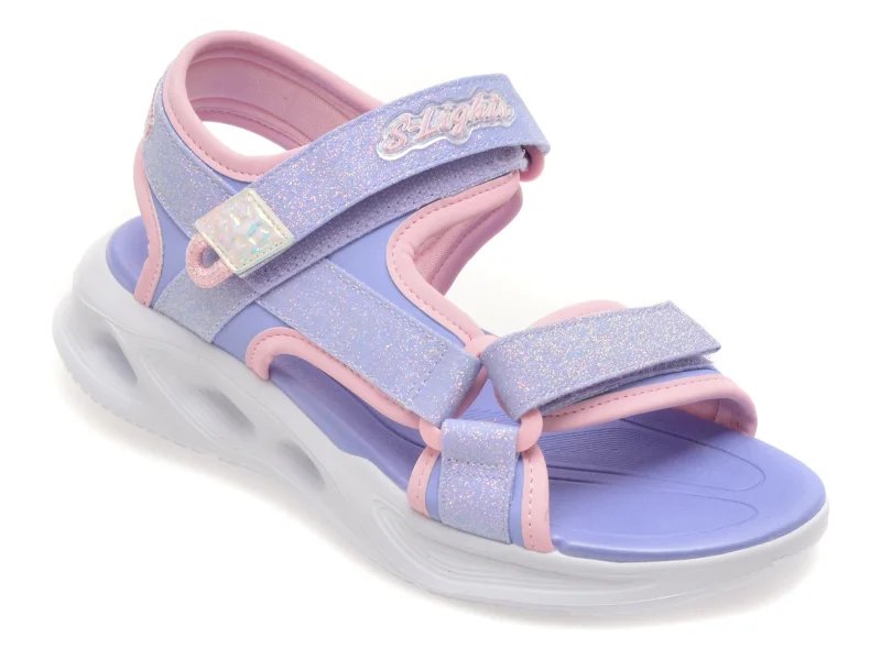 Sandale SKECHERS mov, 303024L, din piele ecologica