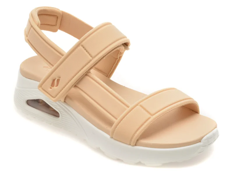 Sandale SKECHERS portocalii, 119813, din material textil