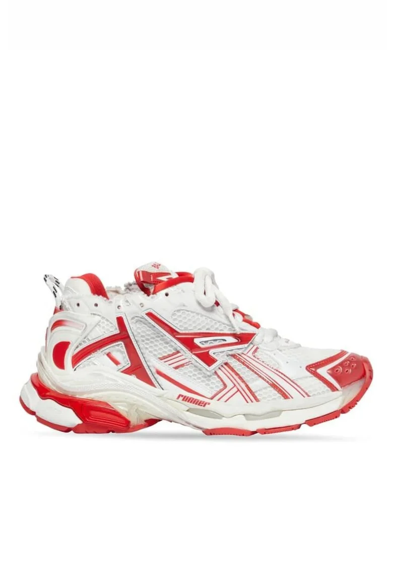 Sneakers barbati,, Rosu/Alb