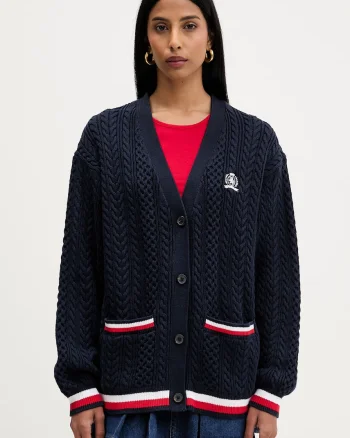 Tommy Jeans cardigan pentru femei, din bumbac