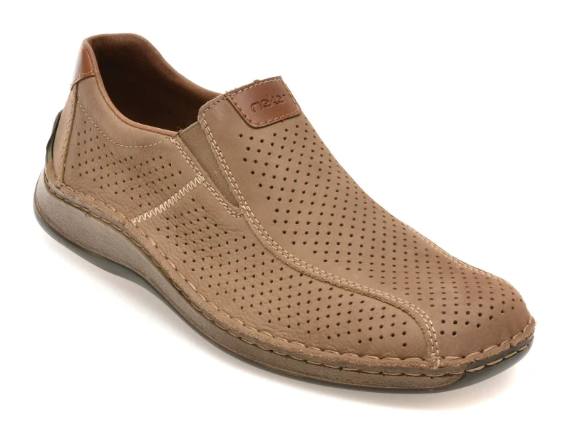 Pantofi RIEKER gri, 5272, din piele naturala