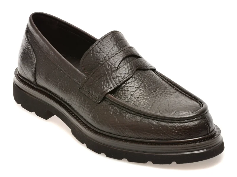 Mocasini eleganti OTTER maro, 25M36, din piele naturala