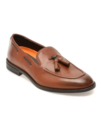 Mocasini eleganti RELAX maro, 2820, din piele naturala
