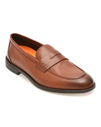 Mocasini eleganti RELAX maro, 2822, din piele naturala