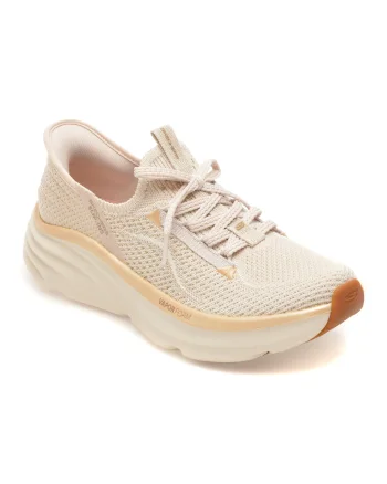 Pantofi sport SKECHERS bej, D LUX VAPOR, din material textil