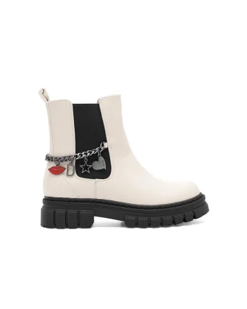 Botine copii,  590559, Sintetic/Textil, Bej, Bej