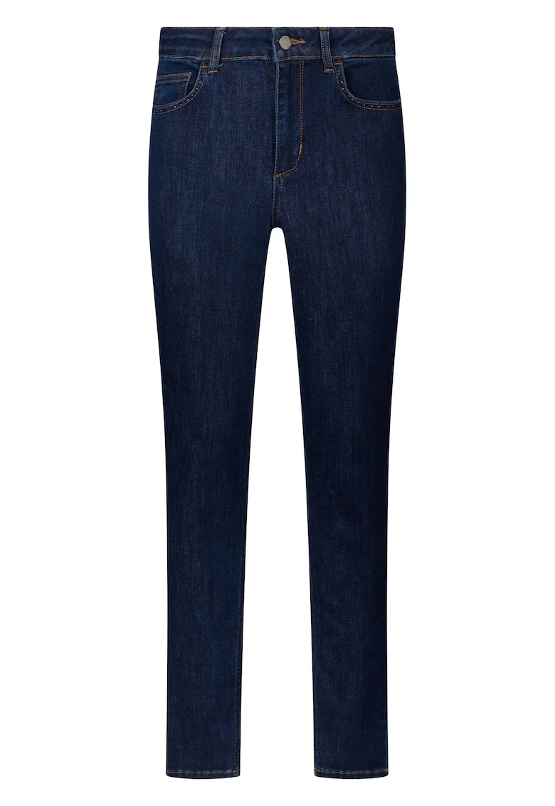 Blugi skinny cu talie inalta, Albastru ultramarin