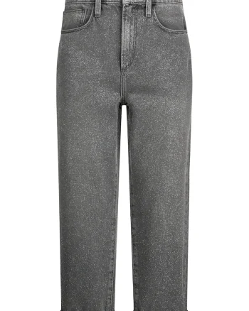 Blugi crop drepti, Gri