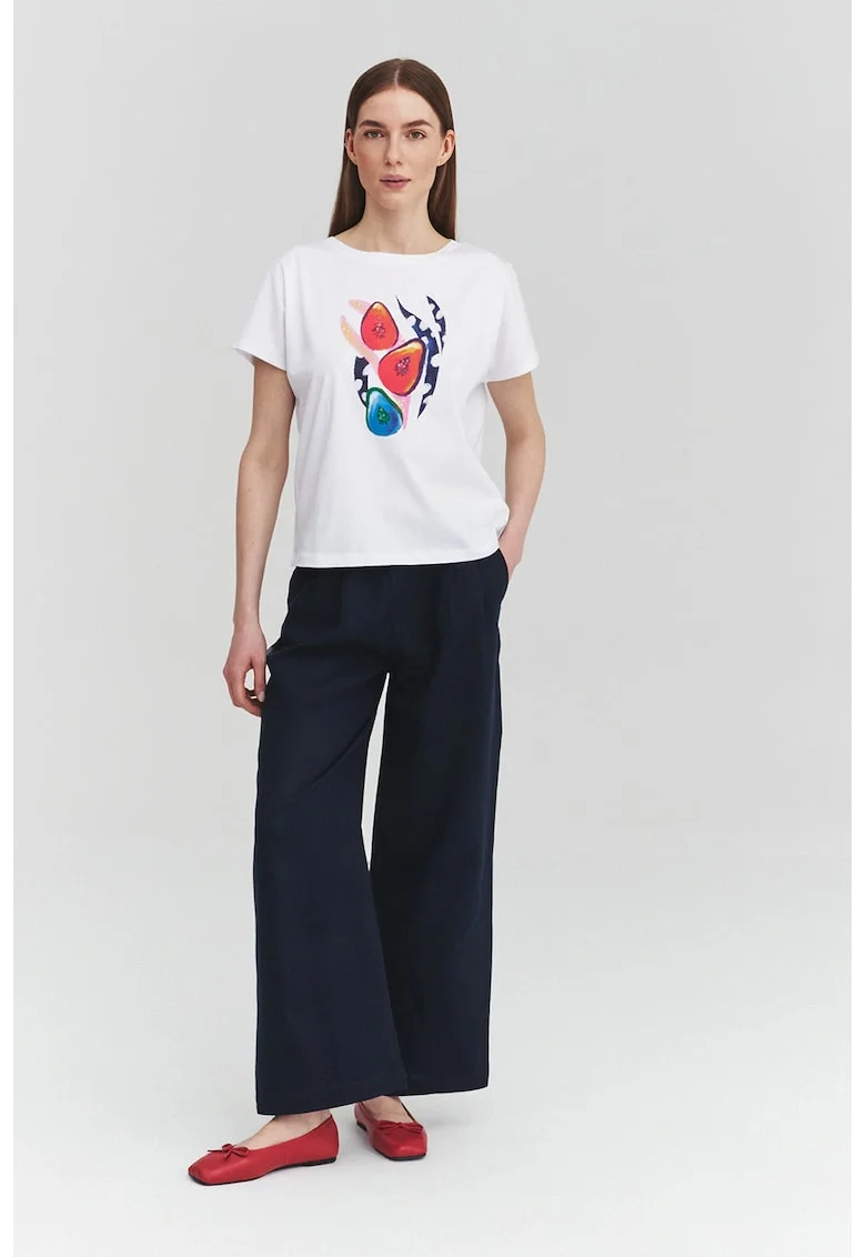 Pantaloni de in cu croiala ampla, Albastru ultramarin