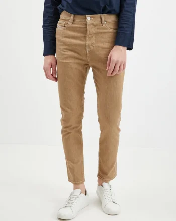 Blugi barbati  maro, croi scurt, slim fit