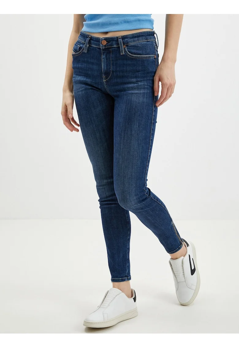 Blugi skinny cu talie medie