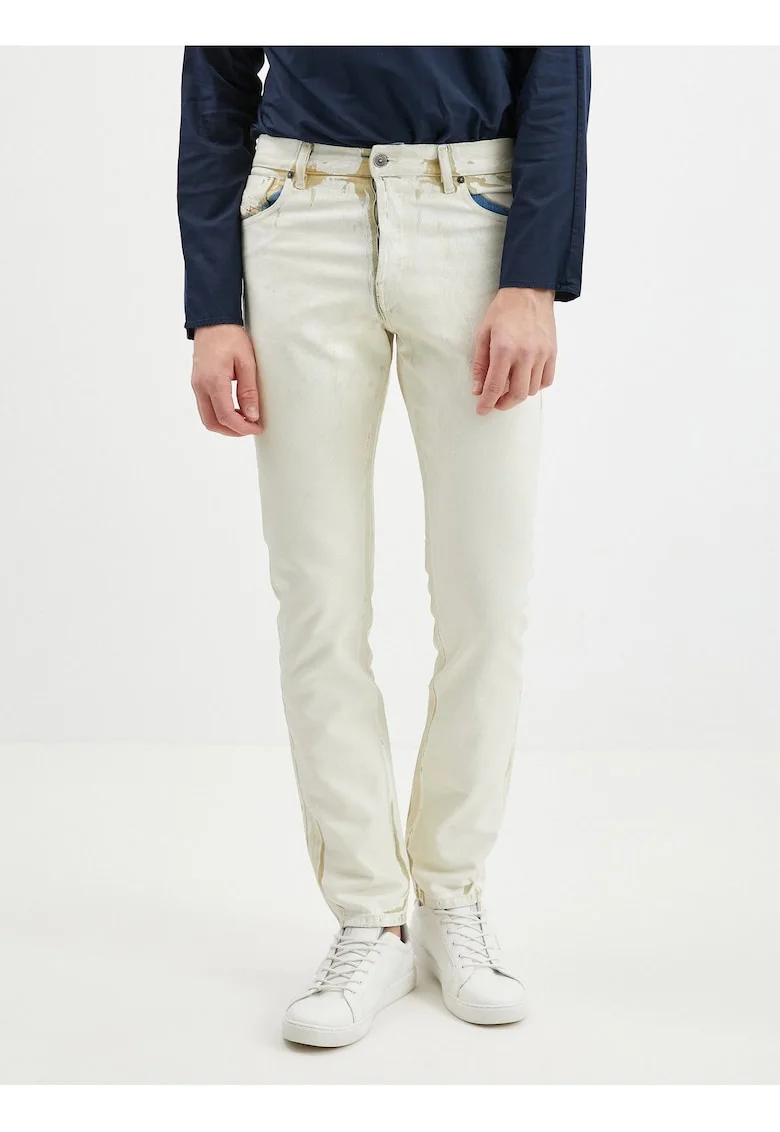 Blugi slim fit cu detaliu decorativ