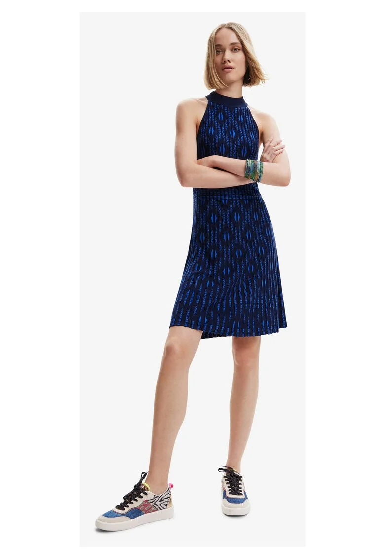 Rochie din bumbac cu print geometric