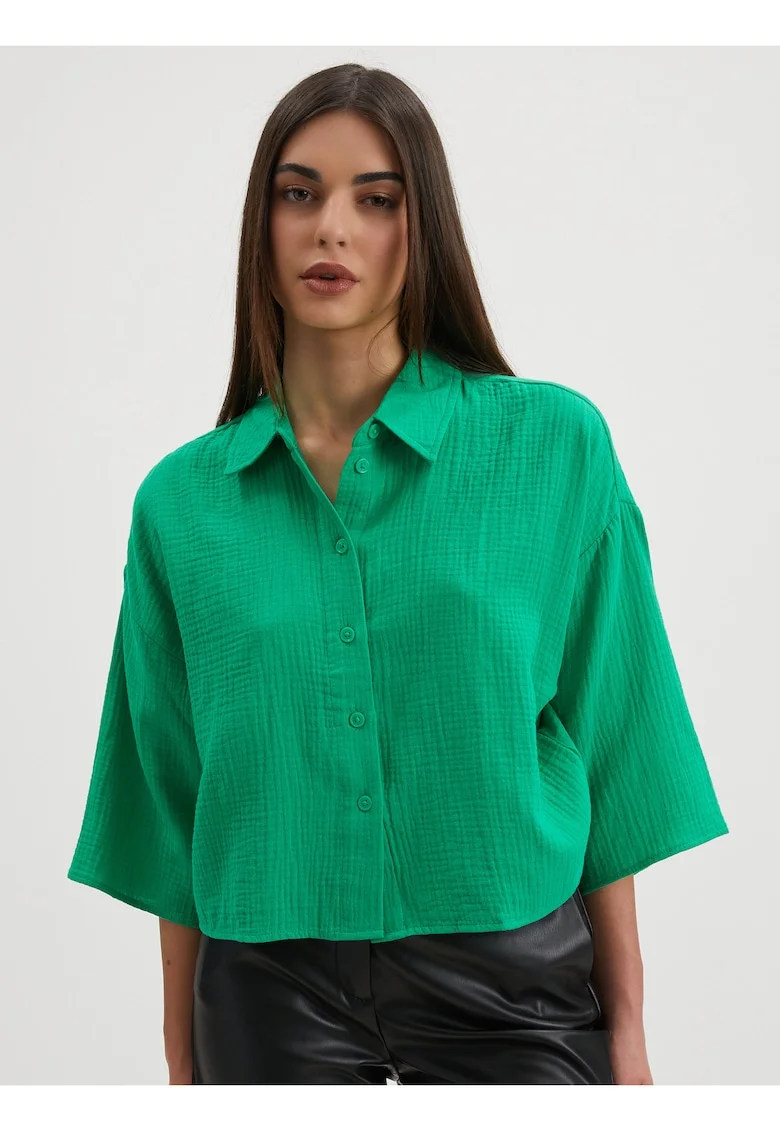 Camasa crop cu nasturi Natali,