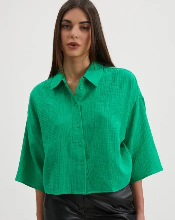 Camasa crop cu nasturi Natali,