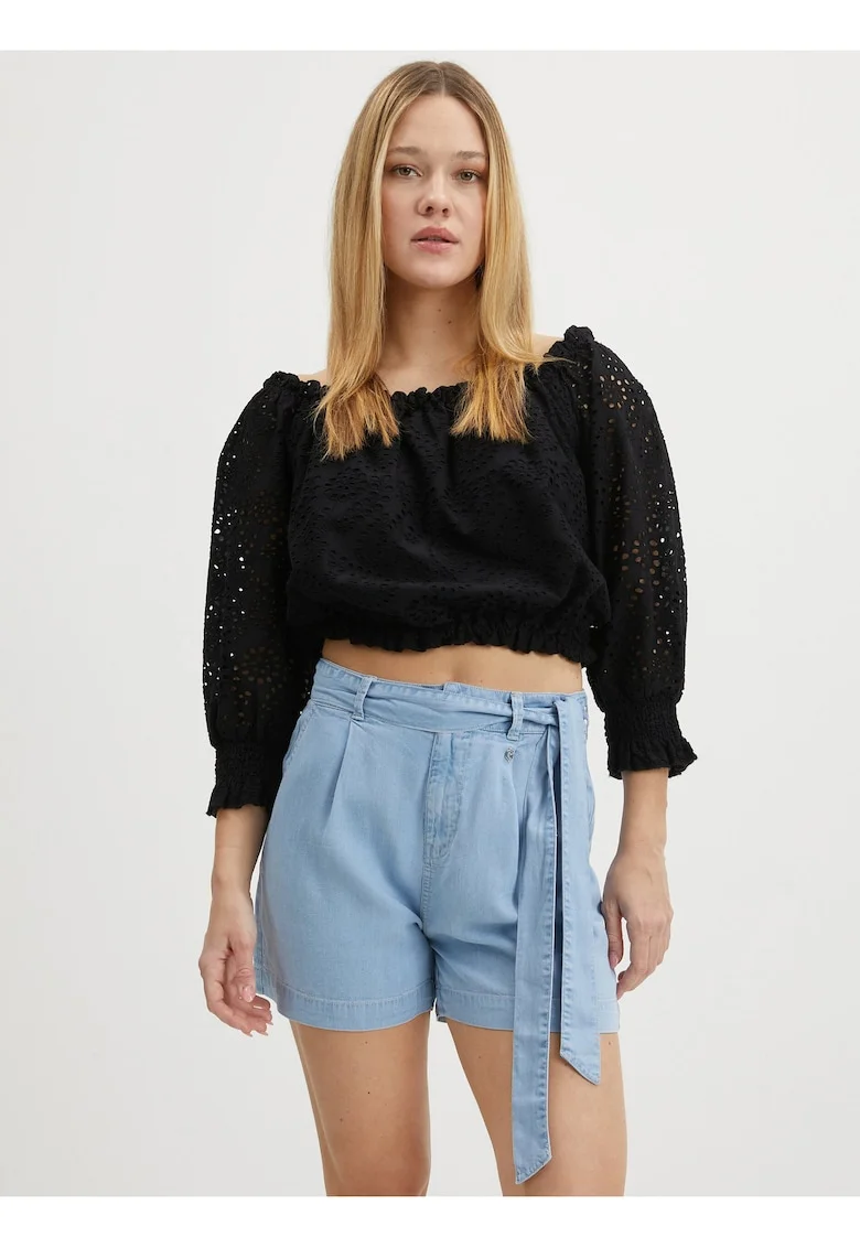 Bluza scurta cu perforatii