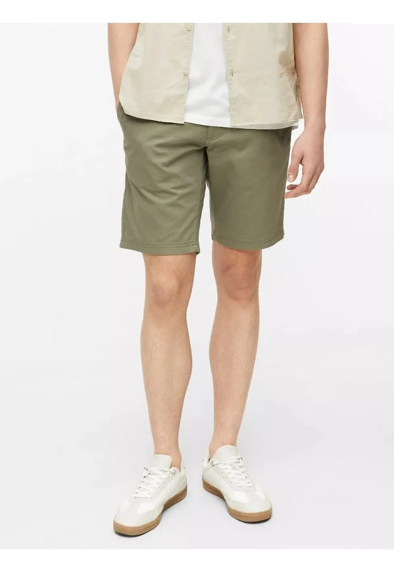 Pantaloni scurti barbati cu talie medie, Regular fit, Phoenix, Olive,