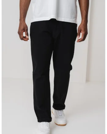 Blugi relaxed fit cu talie medie, Negru