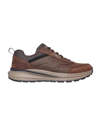Pantofi sport low-cut cu garnituri de piele, Maro inchis