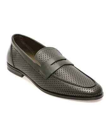 Mocasini eleganti OTTER gri, 25M125, din piele naturala