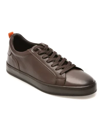 Pantofi sport BITE THE BULLET maro, HRZ09, din piele naturala