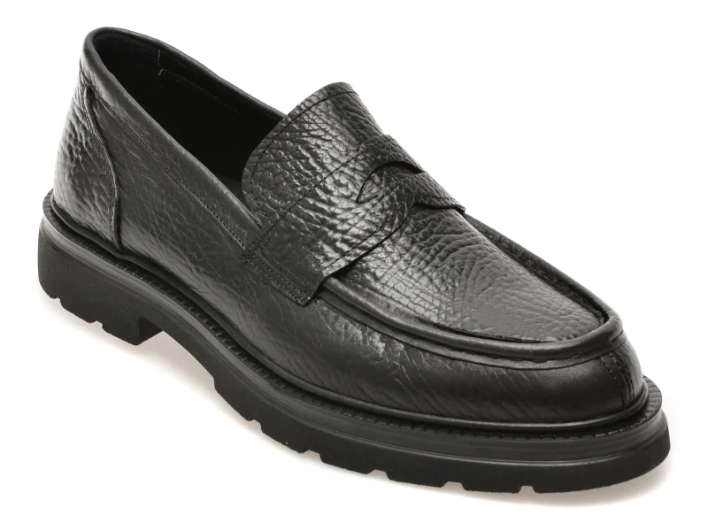 Mocasini OTTER negri, 25M36, din piele naturala
