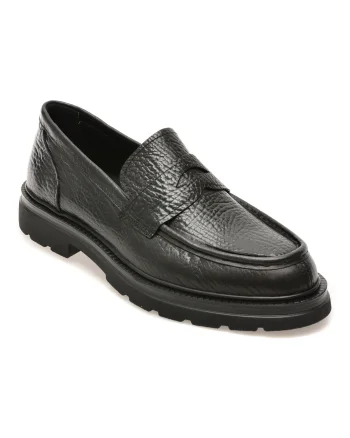 Mocasini OTTER negri, 25M36, din piele naturala