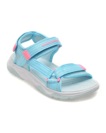 Sandale SKECHERS albastre, TREAD SEEKER, din material textil