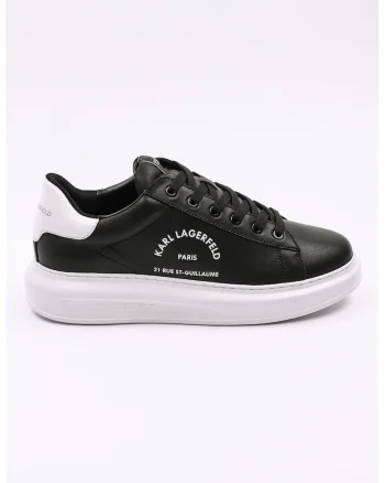 Pantofi sport din piele cu detalii logo, Negru