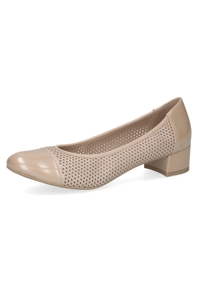 Pantofi dama perforati 9 22504 44, Bej