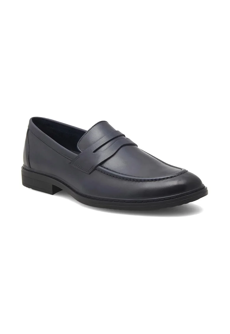 Pantofi barbati,  549048, Piele naturala, Albastru