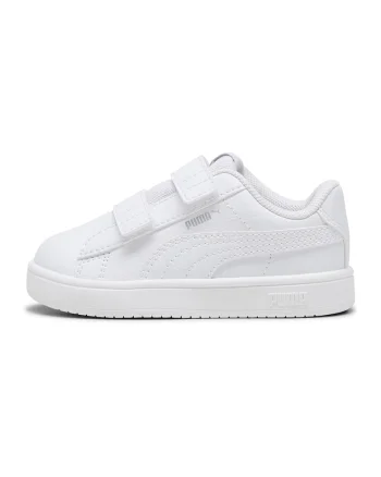 Pantofi sport Rickie de piele ecologica cu velcro, Alb optic