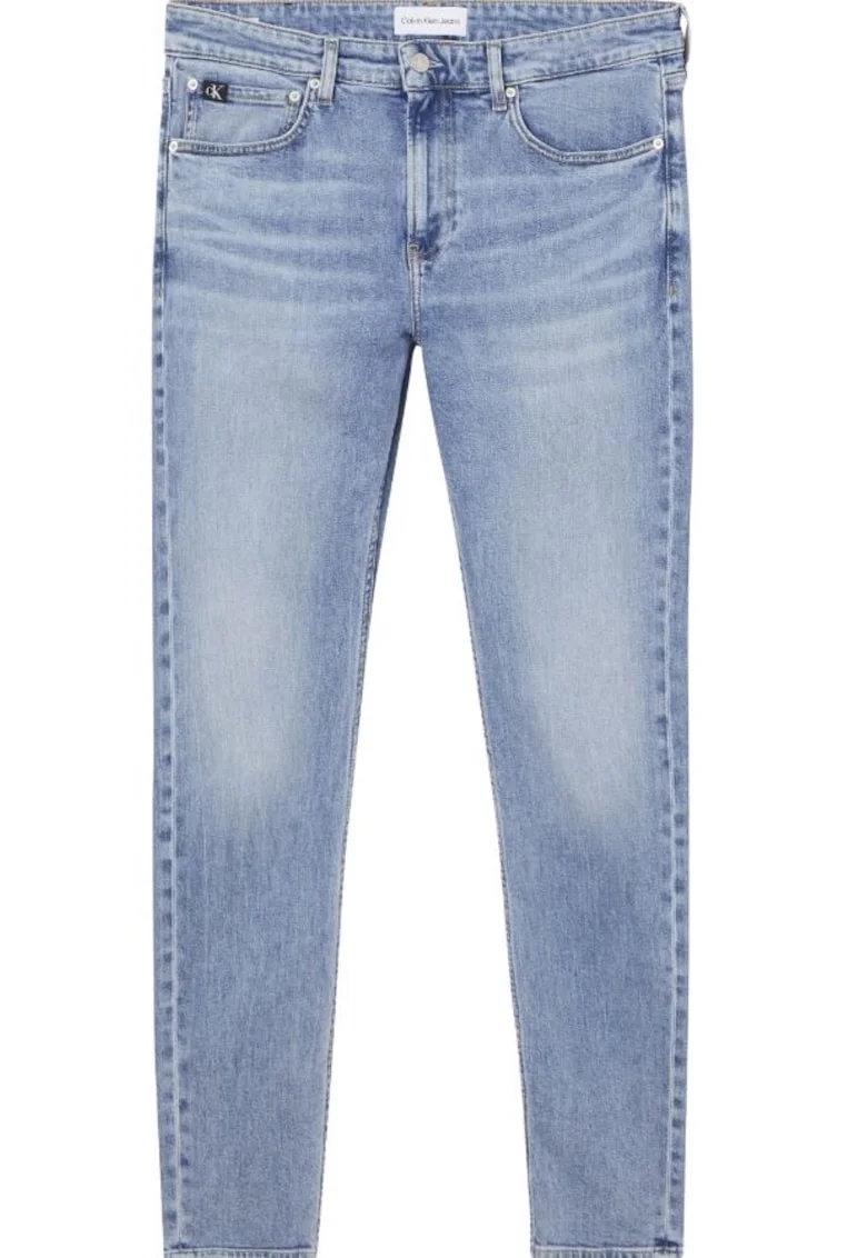 Blugi denim cu talie medie,