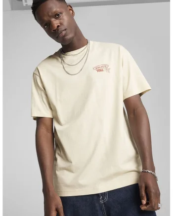 Tricou de bumbac cu imprimeu logo, Rosu/Crem
