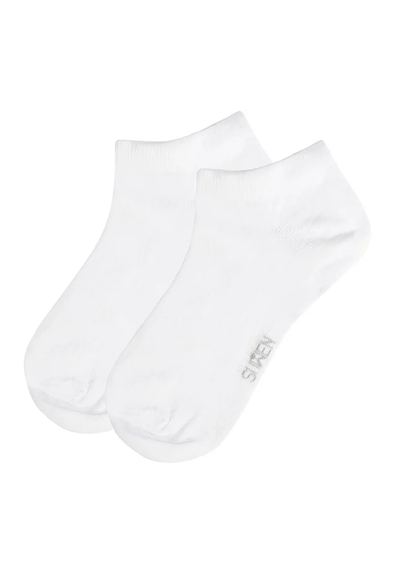 Set de sosete foarte scurte uni - 2 perechi, Alb optic