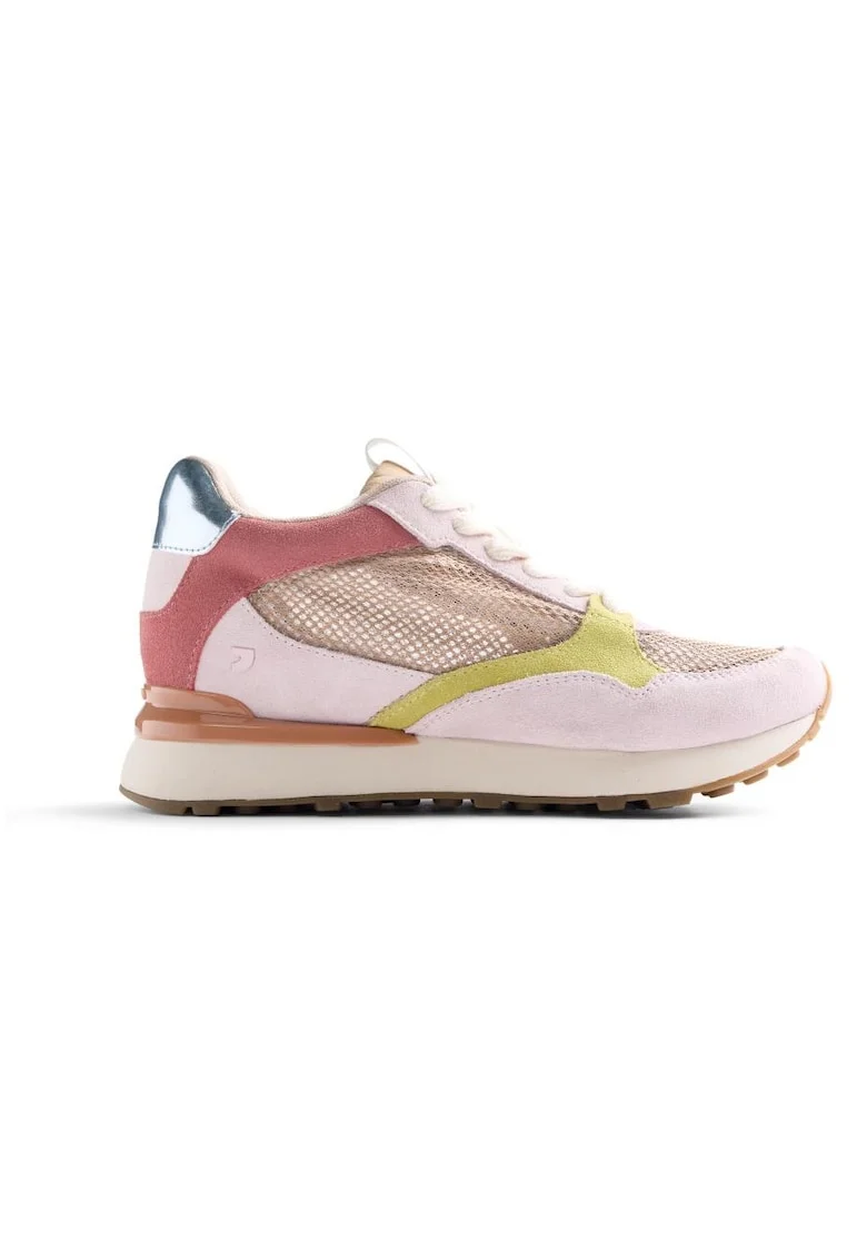 Pantofi sport de piele intoarsa cu insertii de plasa Sater, Bej