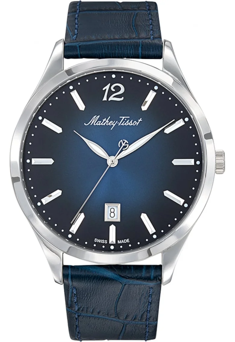 Ceas barbatesc MATHEY-TISSOT H411ABU, bleumarin, clasic