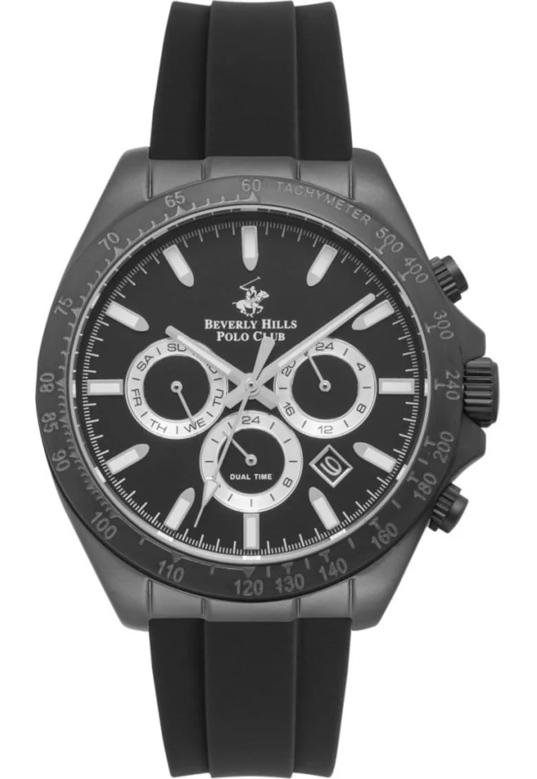Ceas de barbat BEVERLY HILLS BP3010X.651 in stil fashion, negru, ideal ca cadou