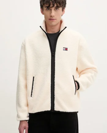 Tommy Jeans hanorac cu fermoar pentru bărbați din polar