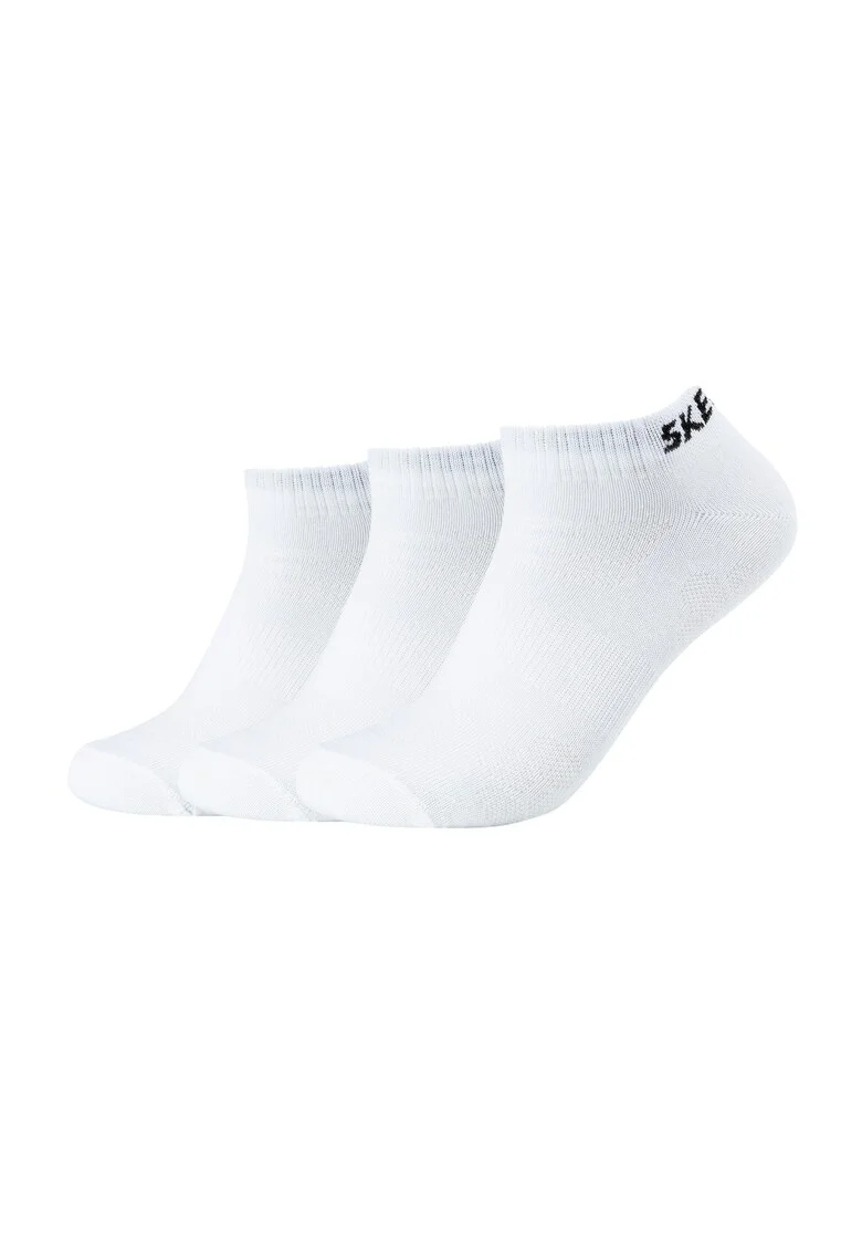 Set de sosete pana la glezna, unisex, 3 perechi, Alb