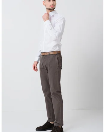 Camasa slim fit, Alb optic