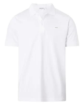 Tricou polo slim fit de bumbac organic, Alb