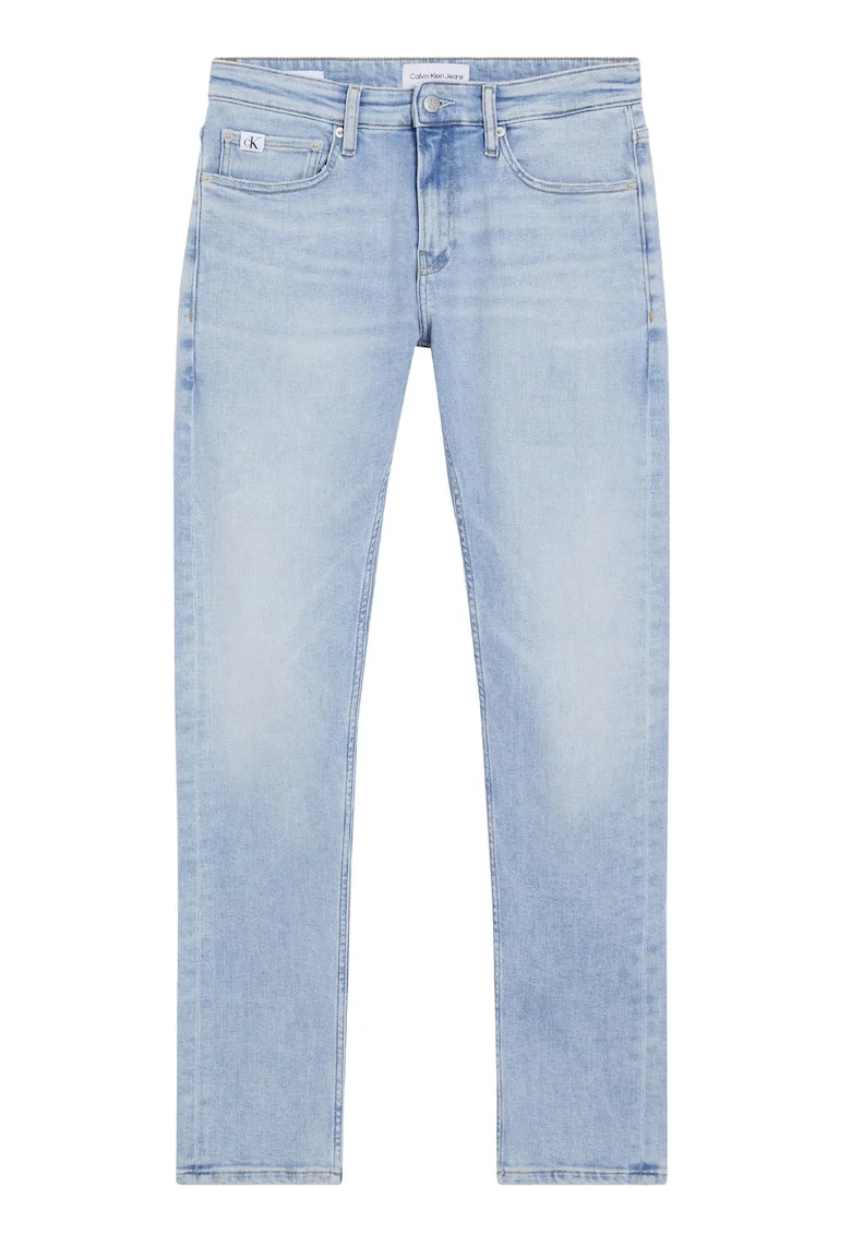 Blugi slim fit cu talie joasa, Albastru deschis