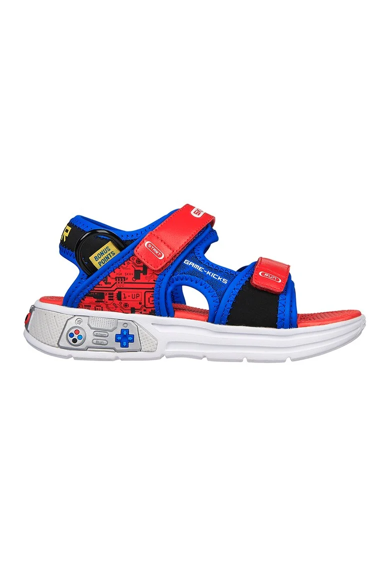 Sandale cu velcro Power Splash, Rosu/Albastru
