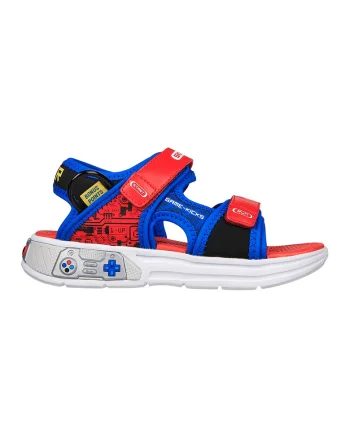 Sandale cu velcro Power Splash, Rosu/Albastru