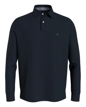 Bluza polo din amestec de bumbac organic, Albastru ultramarin