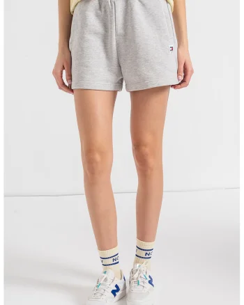 Pantaloni scurti cu buzunare laterale, Gri deschis melange