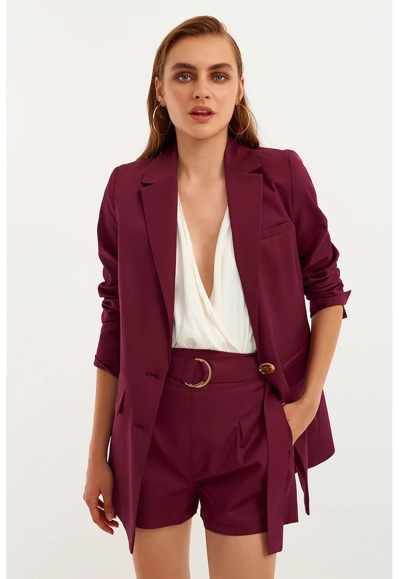 Sacou din amestec de lyocell, Violet pruna