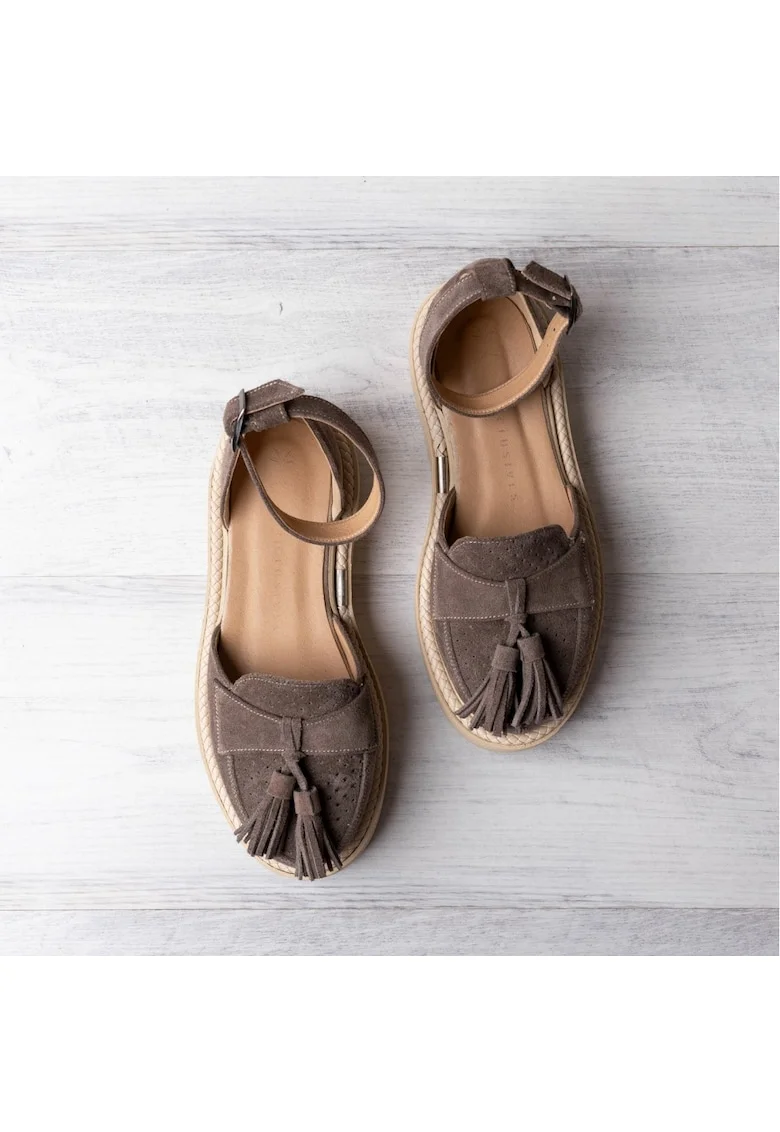Pantofi din piele Augustino, Maro taupe