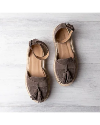 Pantofi din piele Augustino, Maro taupe